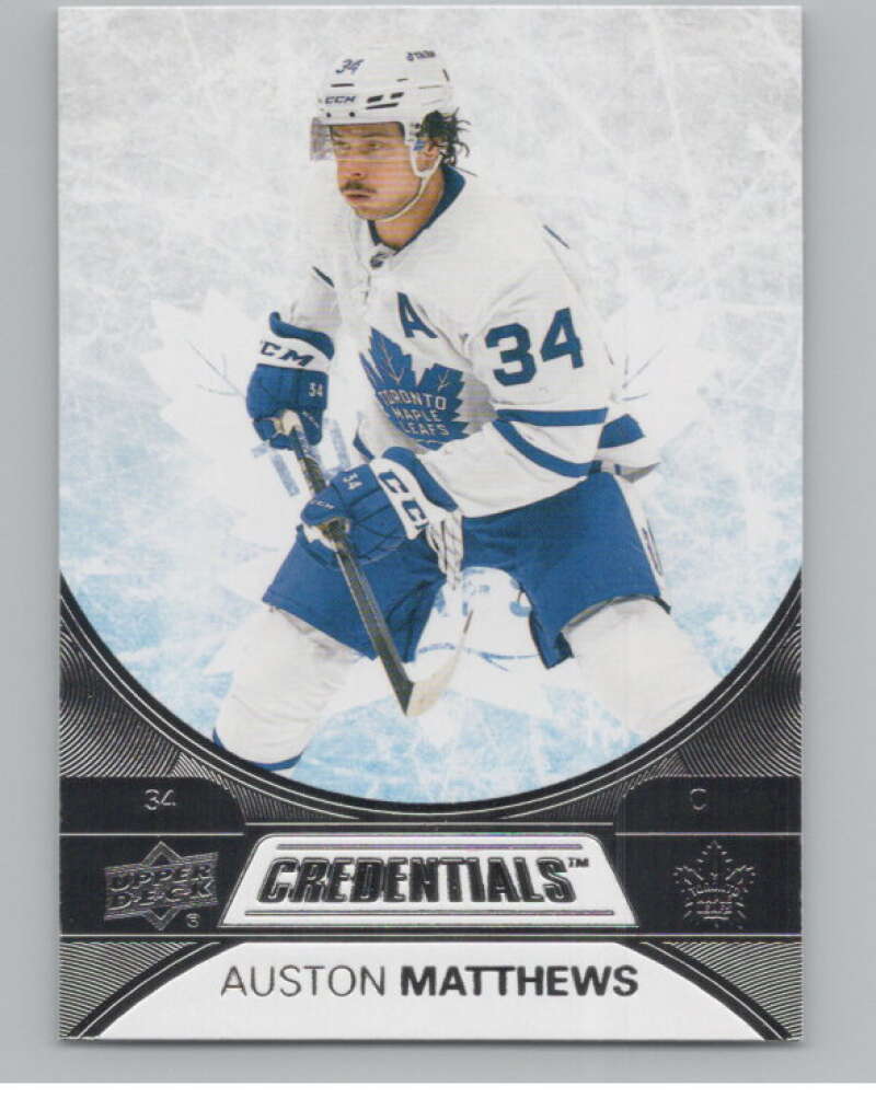 2021-22 Upper Deck Credentials #5 Auston Matthews  Toronto Maple Leafs  V100546 Image 1