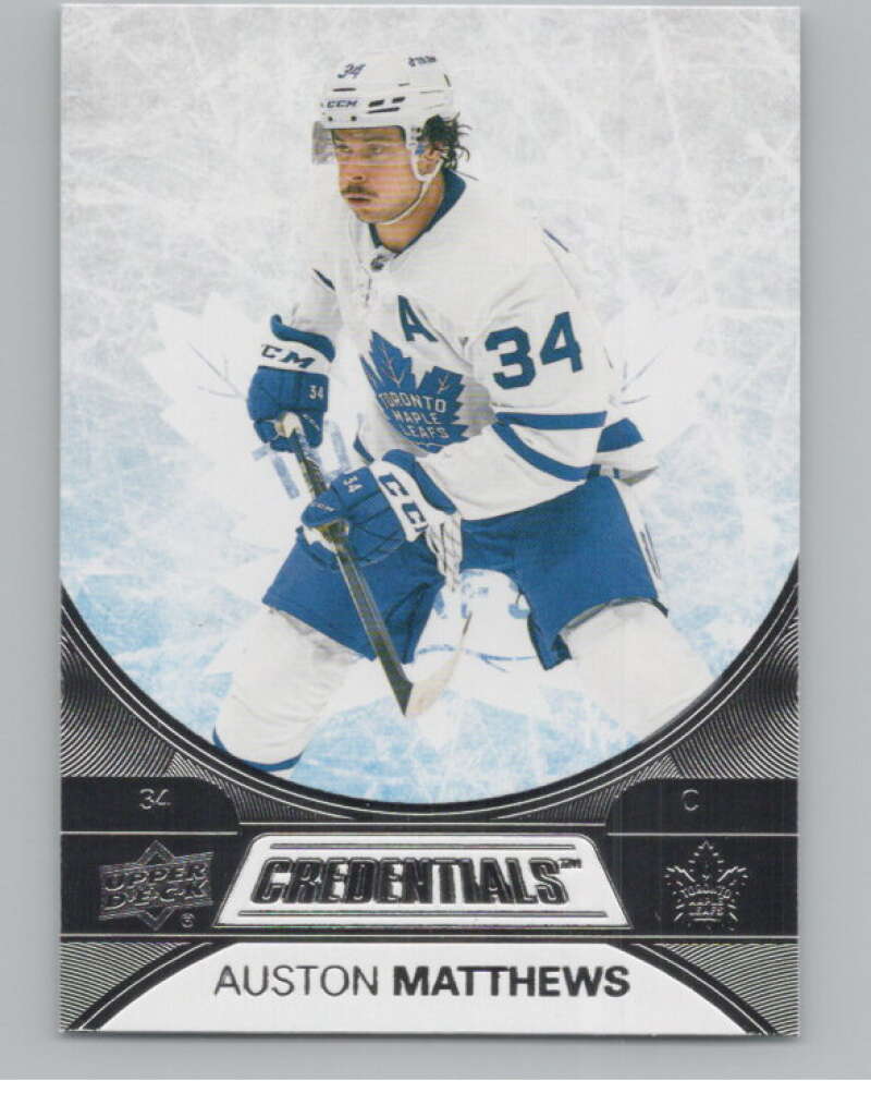 2021-22 Upper Deck Credentials #5 Auston Matthews  Toronto Maple Leafs  V100549 Image 1
