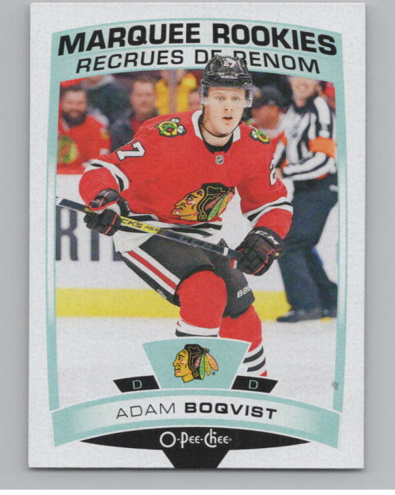 2019-20 O-Pee-Chee #616 Adam Boqvist  RC Rookie Chicago Blackhawks  V100891 Image 1