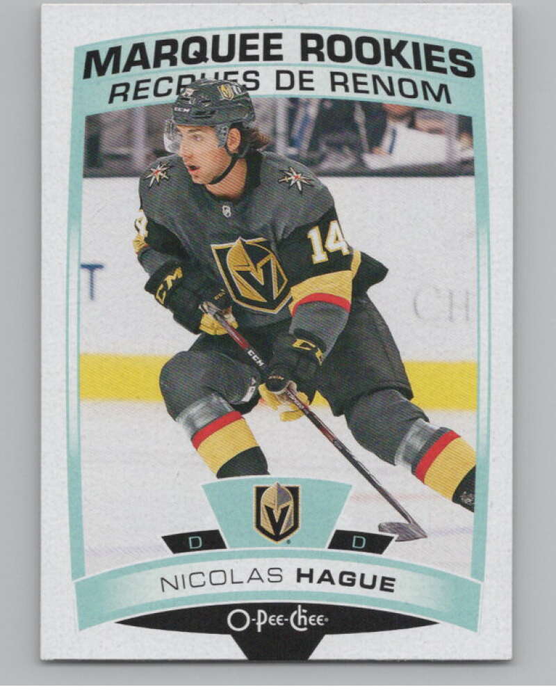 2019-20 O-Pee-Chee #619 Nicolas Hague  RC Rookie Vegas Golden Knights  V100893 Image 1