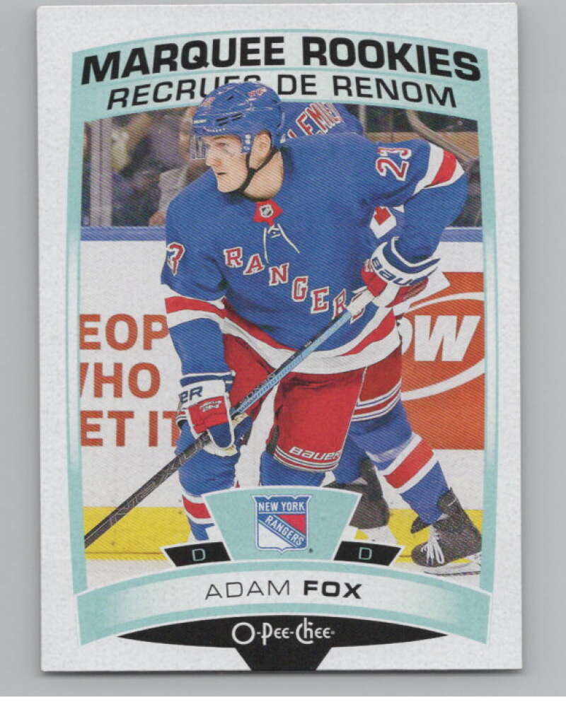 2019-20 O-Pee-Chee #622 Adam Fox  RC Rookie New York Rangers  V100896 Image 1