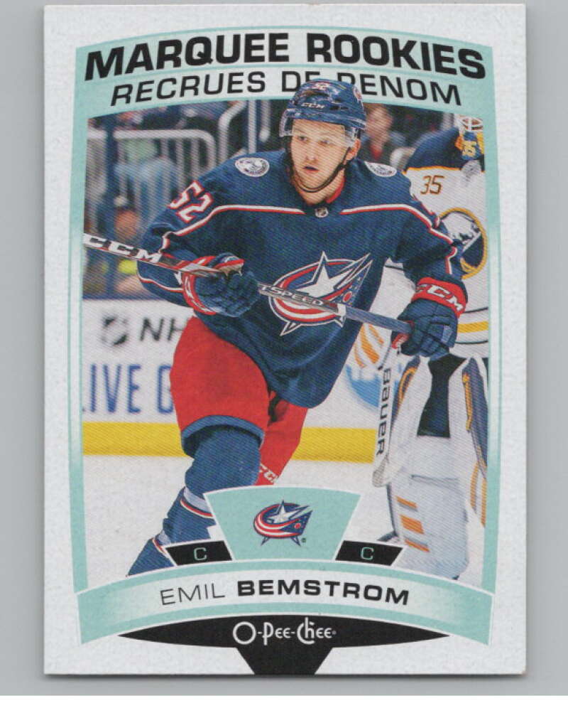 2019-20 O-Pee-Chee #631 Emil Bemstrom  RC Rookie Columbus Blue Jackets  V100905 Image 1