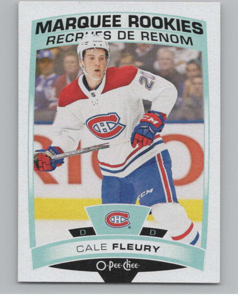 2019-20 O-Pee-Chee #636 Cale Fleury  RC Rookie Montreal Canadiens  V100910 Image 1