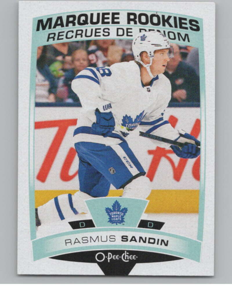 2019-20 O-Pee-Chee #643 Rasmus Sandin  RC Rookie Toronto Maple Leafs  V100914 Image 1
