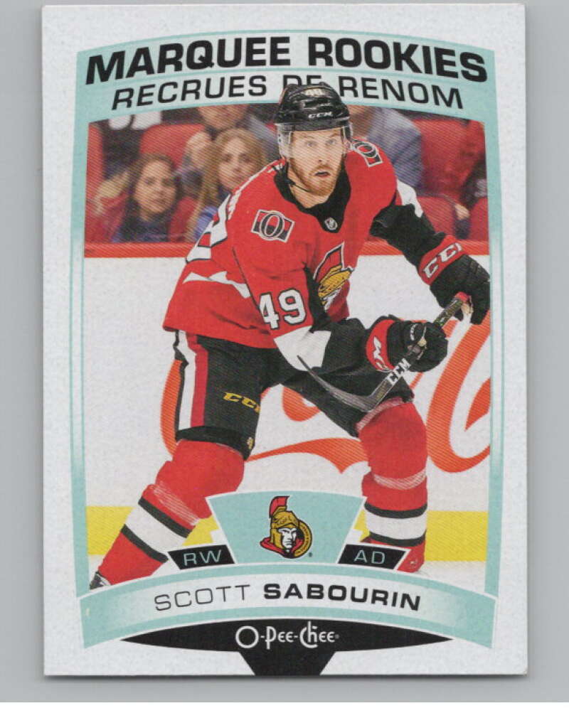 2019-20 O-Pee-Chee #641 Scott Sabourin  RC Rookie Ottawa Senators  V100924 Image 1