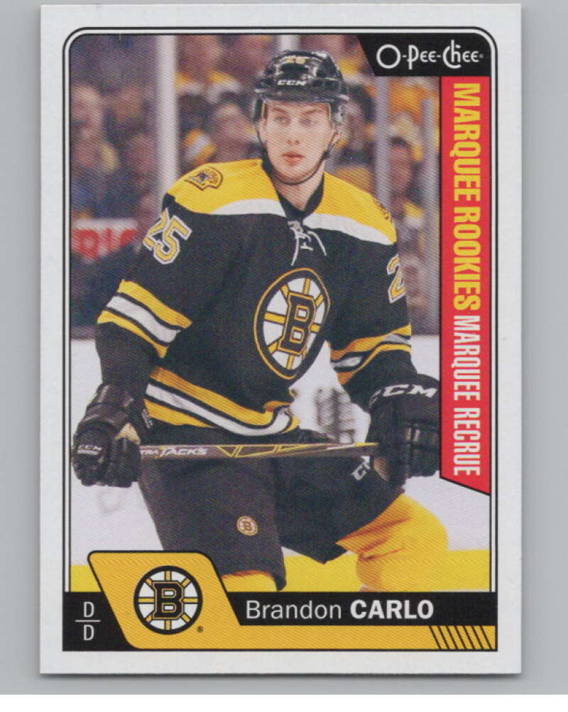2016-17 O-Pee-Chee #703 Brandon Carlo  RC Rookie Boston Bruins  V100954 Image 1