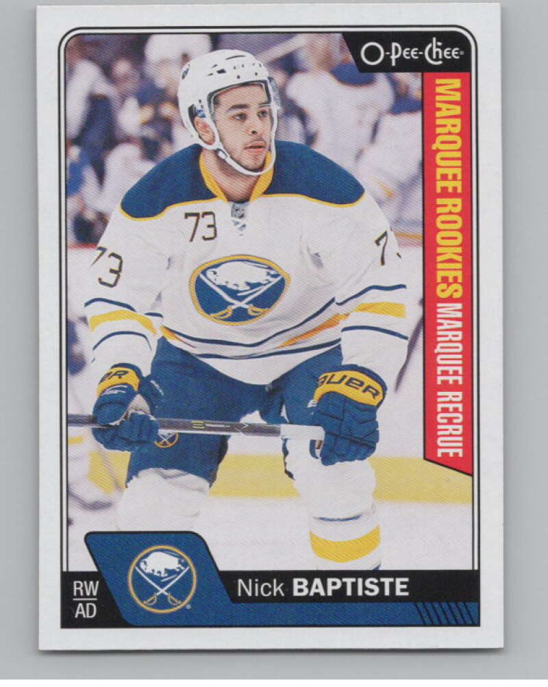 2016-17 O-Pee-Chee #708 Nick Baptiste  RC Rookie Buffalo Sabres  V100959 Image 1