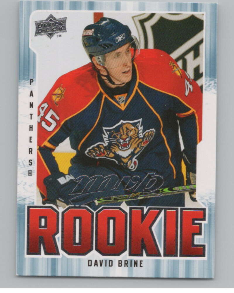 2008-09 Upper Deck MVP #341 David Brine  RC Rookie Florida Panthers  V100983 Image 1