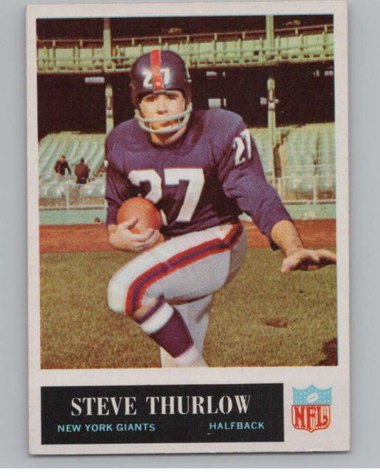 1965 Philadelphia #123 Steve Thurlow  New York Giants  101010 Image 1