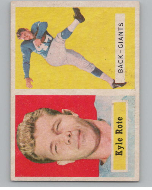 1957 Topps #59 Kyle Rote  New York Giants  101016 Image 1