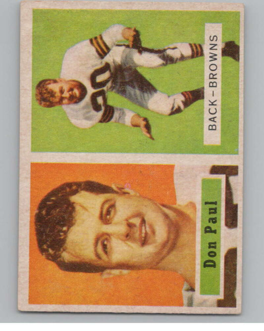 1957 Topps #114 Don Paul  Cleveland Browns  101026 Image 1
