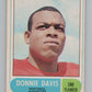 1968 O-Pee-Chee CFL #9 Donnie Davis  Montreal Alouettes  101032 Image 1