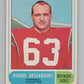 1968 O-Pee-Chee CFL #10 Pierre Desjardins Montreal Alouettes  101033 Image 1