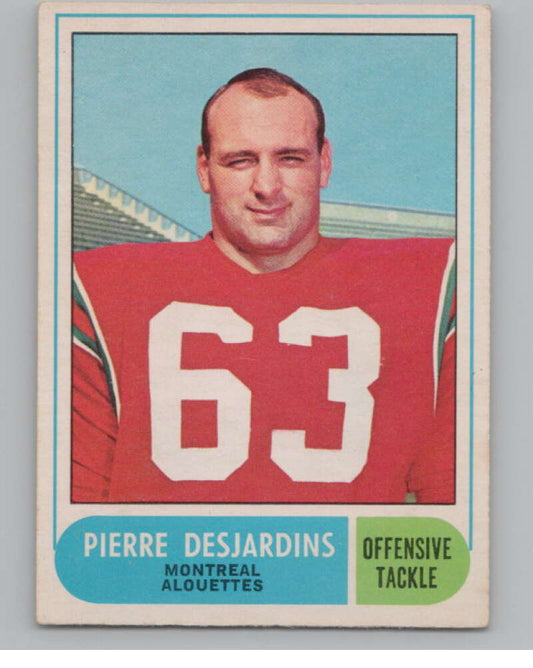 1968 O-Pee-Chee CFL #10 Pierre Desjardins Montreal Alouettes  101033 Image 1