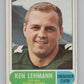 1968 O-Pee-Chee CFL #25 Ken Lehmann  Ottawa Rough Riders  101042 Image 1