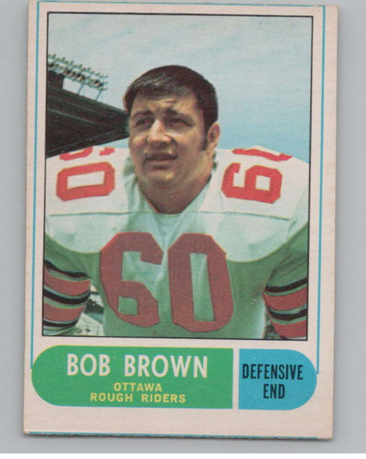 1968 O-Pee-Chee CFL #26 Bob Brown  Ottawa Rough Riders  101043 Image 1
