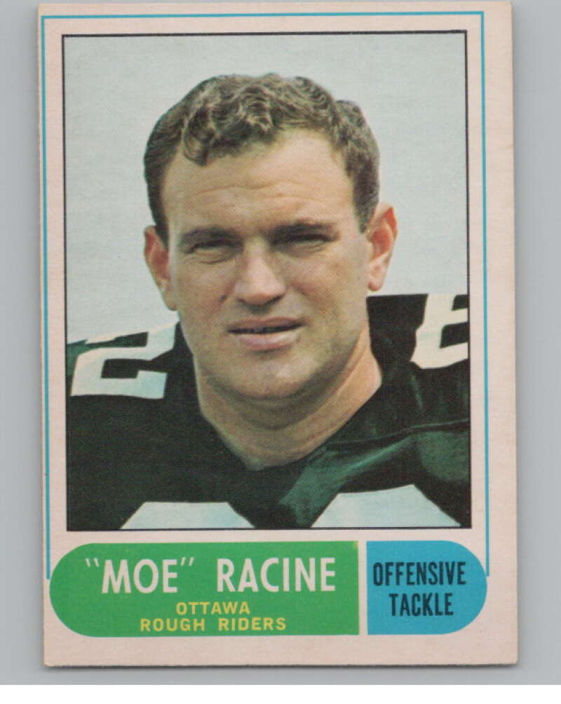 1968 O-Pee-Chee CFL #27 Moe Racine  Ottawa Rough Riders  101044 Image 1