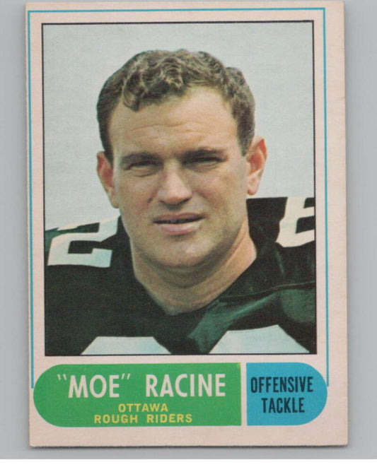 1968 O-Pee-Chee CFL #27 Moe Racine  Ottawa Rough Riders  101044 Image 1