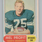 1968 O-Pee-Chee CFL #30 Mel Profit  Toronto Argonauts  101045 Image 1
