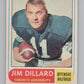 1968 O-Pee-Chee CFL #35 Jim Dillard  Toronto Argonauts  101049 Image 1