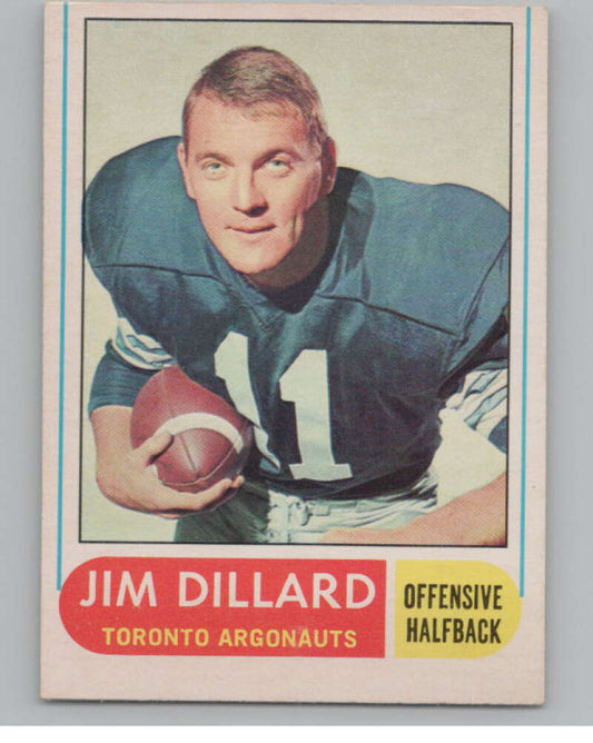 1968 O-Pee-Chee CFL #35 Jim Dillard  Toronto Argonauts  101049 Image 1