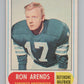 1968 O-Pee-Chee CFL #37 Ron Arends  Toronto Argonauts  101051 Image 1