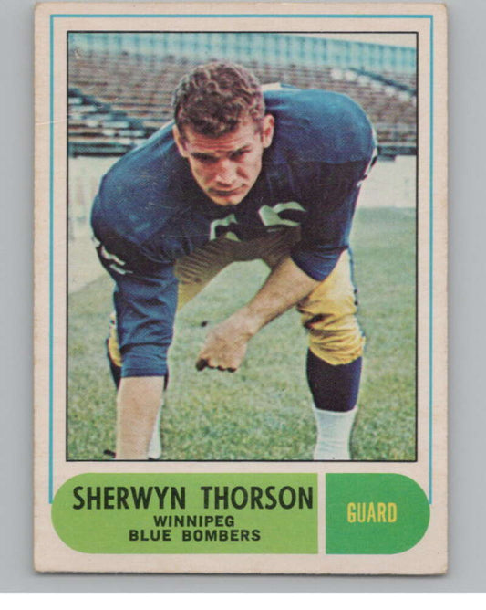 1968 O-Pee-Chee CFL #61 Sherwyn Thorson Blue Bombers  101056 Image 1