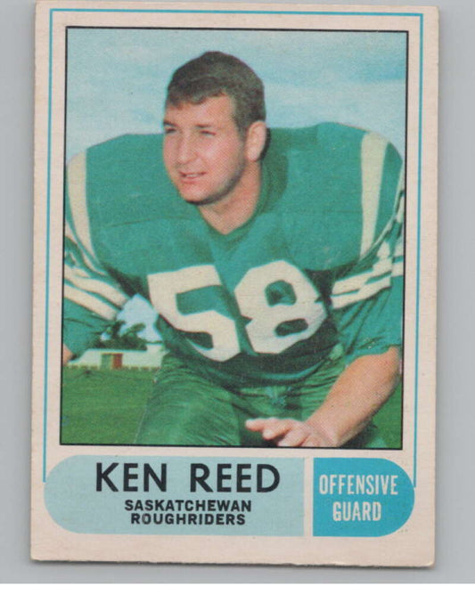 1968 O-Pee-Chee CFL #93 Ken Reed  Saskatchewan Roughriders  101063 Image 1