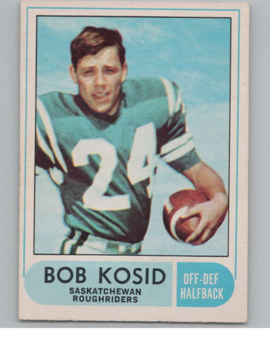 1968 O-Pee-Chee CFL #102 Bob Kosid  Saskatchewan Roughriders  101065 Image 1