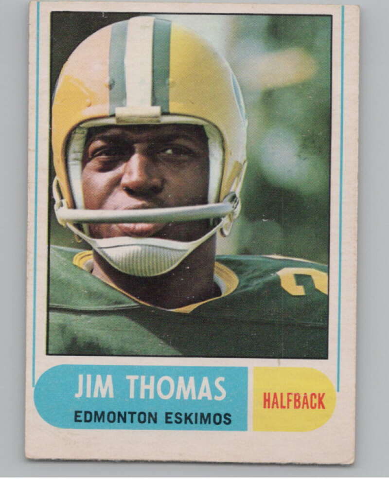1968 O-Pee-Chee CFL #105 Jim Thomas  Edmonton Eskimos  101067 Image 1
