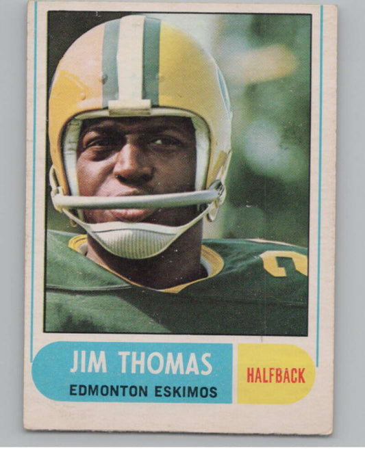 1968 O-Pee-Chee CFL #105 Jim Thomas  Edmonton Eskimos  101067 Image 1