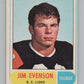 1968 O-Pee-Chee CFL #122 Jim Evenson  British Columbia Lions  101076 Image 1