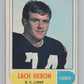 1968 O-Pee-Chee CFL #125 Lach Heron  British Columbia Lions  101079 Image 1