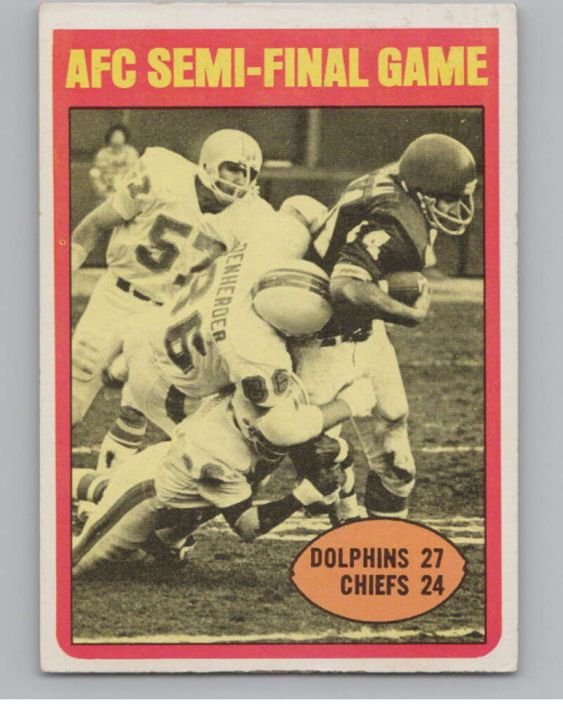 1972 Topps #133 AFC Semi-Final  Miami Dolphins/City Chiefs  101091 Image 1