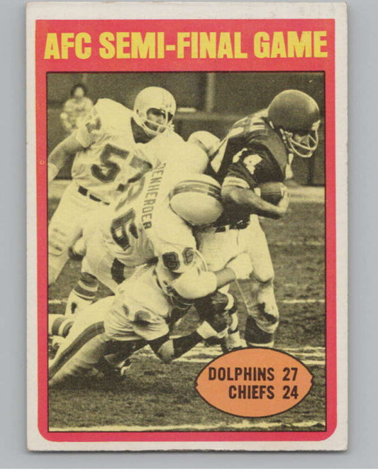 1972 Topps #133 AFC Semi-Final  Miami Dolphins/City Chiefs  101091 Image 1