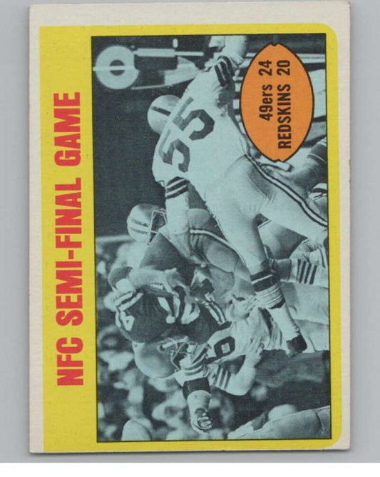 1972 Topps #136 NFC Semi-Final San Francisco 49ers/Washington  101093 Image 1