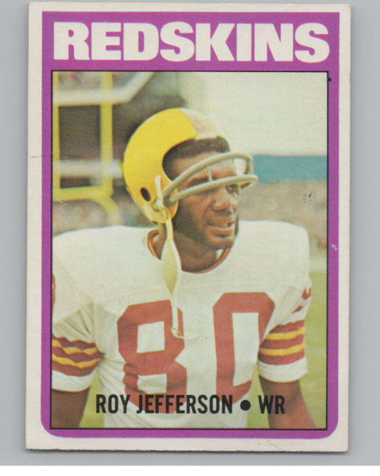 1972 Topps #142 Roy Jefferson  Washington Redskins  101095 Image 1