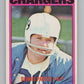 1972 Topps #163 Dennis Partee  San Diego Chargers  101099 Image 1