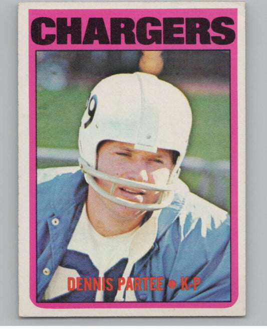 1972 Topps #163 Dennis Partee  San Diego Chargers  101099 Image 1