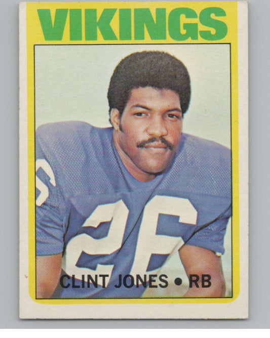 1972 Topps #166 Clint Jones  RC Rookie Minnesota Vikings  101100 Image 1