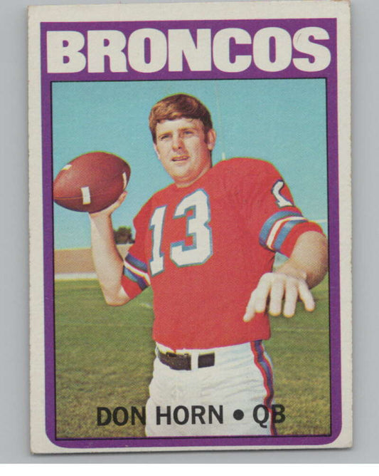 1972 Topps #178 Don Horn  Denver Broncos  101107 Image 1