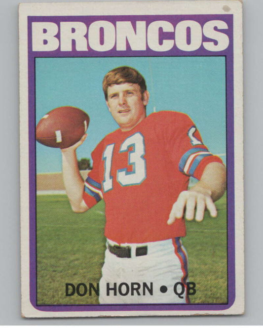1972 Topps #178 Don Horn  Denver Broncos  101108 Image 1