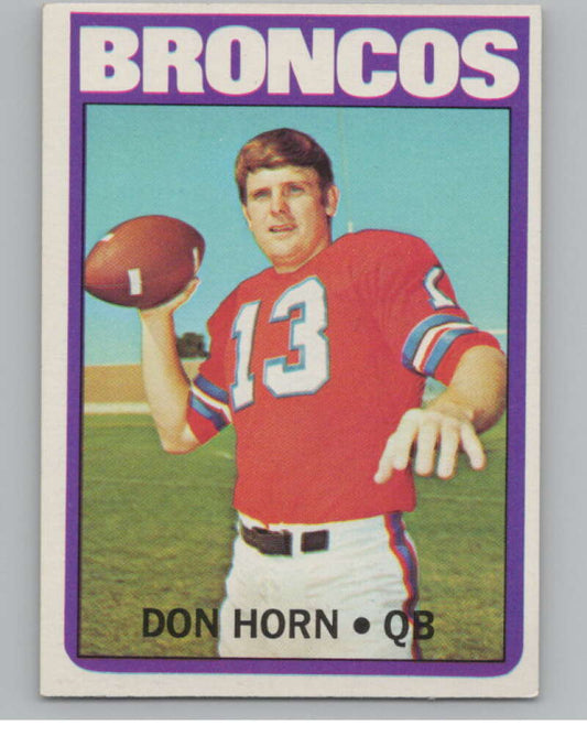 1972 Topps #178 Don Horn  Denver Broncos  101110 Image 1