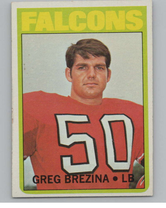 1972 Topps #196 Greg Brezina  RC Rookie Atlanta Falcons  101114 Image 1