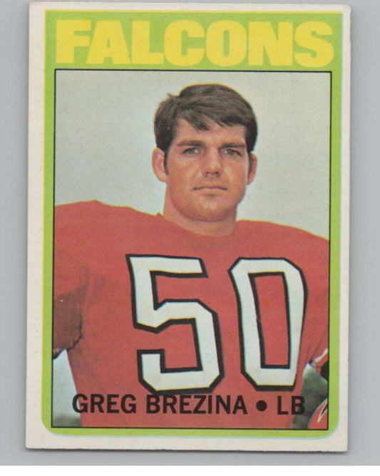 1972 Topps #196 Greg Brezina  RC Rookie Atlanta Falcons  101115 Image 1
