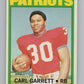1972 Topps #229 Carl Garrett  New England Patriots  101124 Image 1