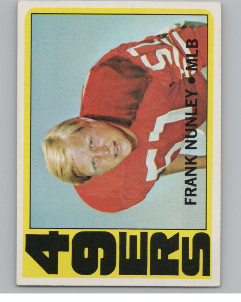 1972 Topps #249 Frank Nunley  San Francisco 49ers  101127 Image 1