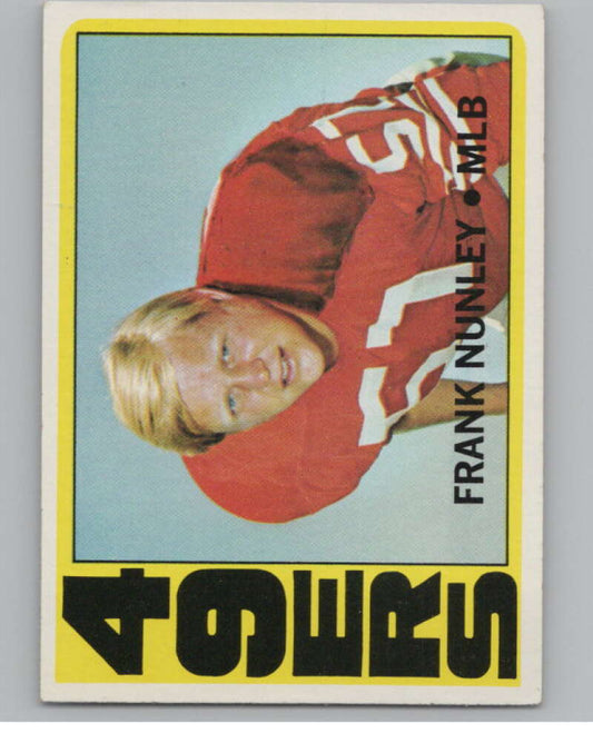 1972 Topps #249 Frank Nunley  San Francisco 49ers  101127 Image 1