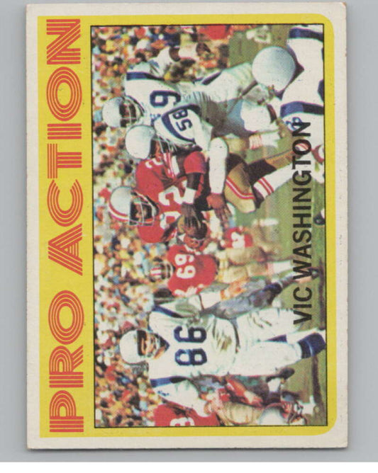 1972 Topps #255 Vic Washington IA  San Francisco 49ers  101129 Image 1
