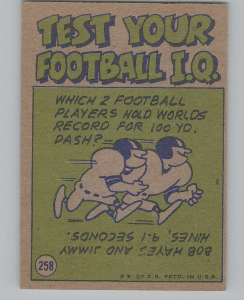 1972 Topps #258 Bob Lee IA  Minnesota Vikings  101131 Image 2